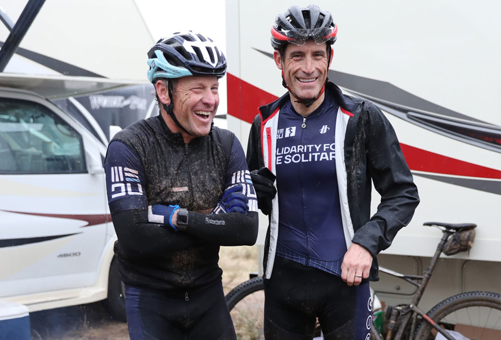 Lance Armstrong and George Hincapie