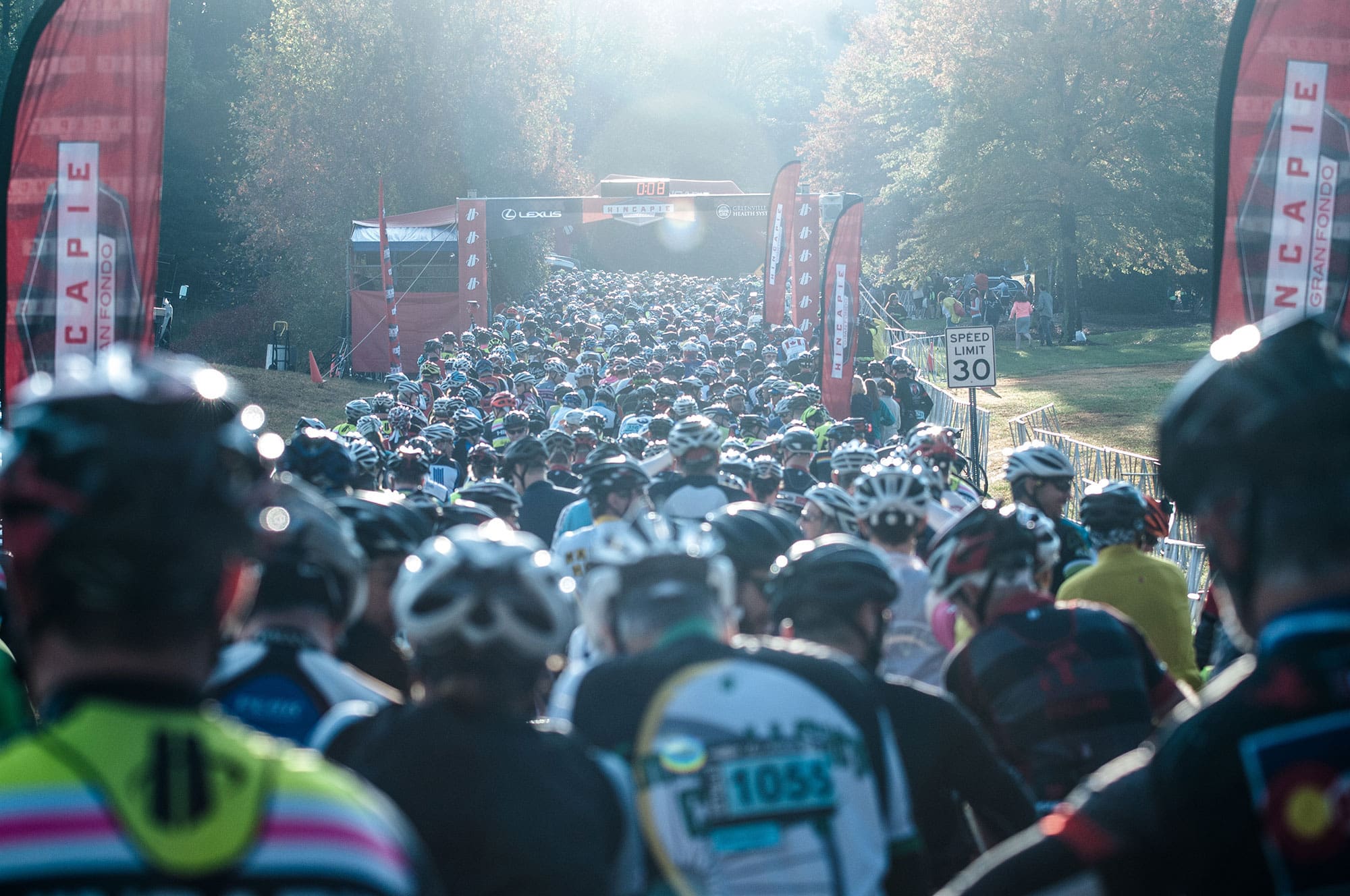 Start line at Gran Fondo Hincapie