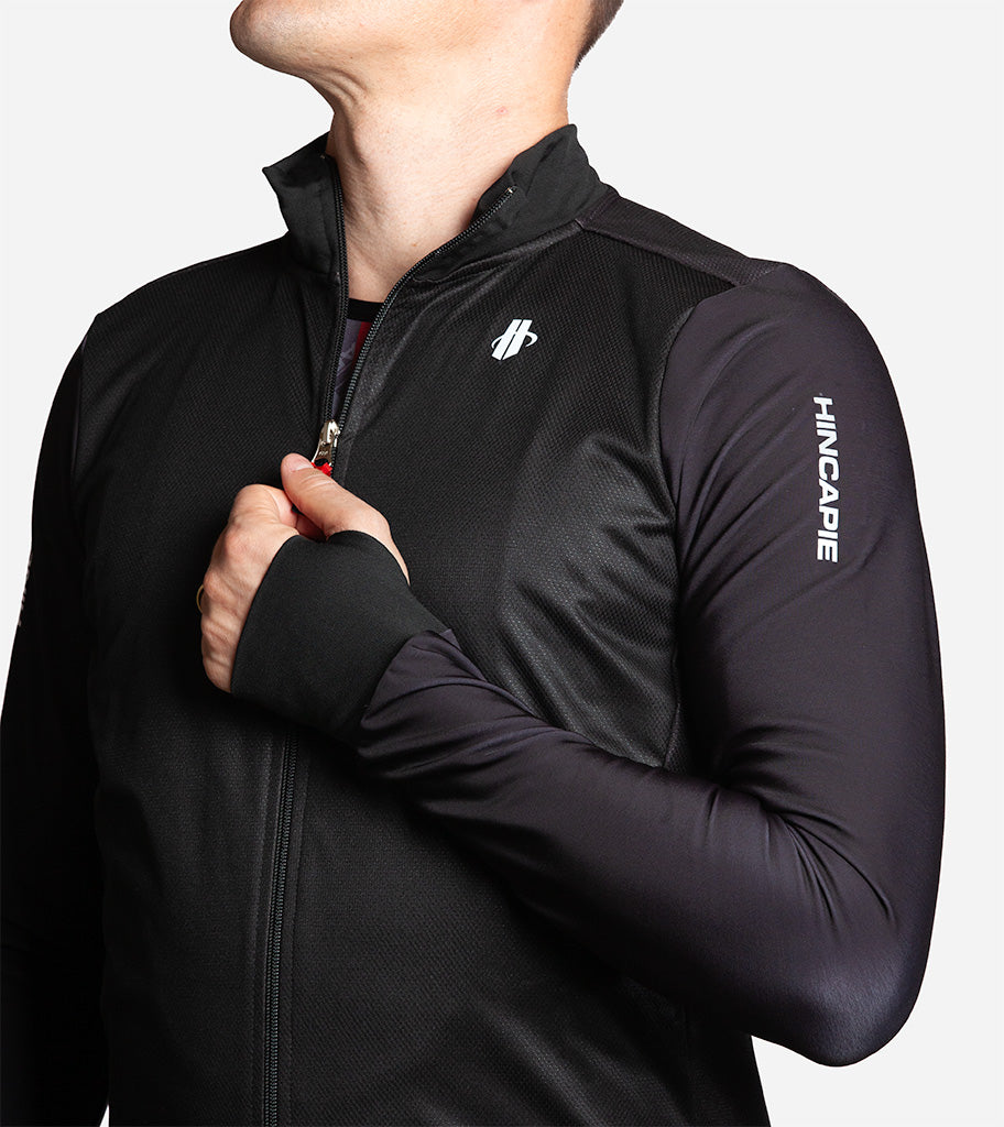 S Ringer L Men's Ringer Thermal Jacket - Black / XS - Hincapie Sportswear